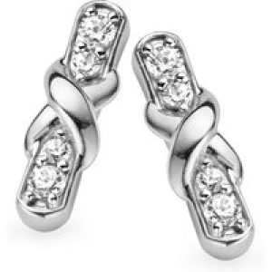 Orphelia Womens Ladies Embellished 925 Sterling Stud Earrings – Silver – One Size