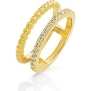 Orphelia ‘Chic’ WoMens 925 Sterling Silver Ring – Gold ZR-7537/G – Size N