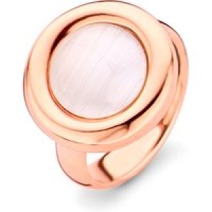 Orphelia WoMens 925 Sterling Silver Ring – Rose ZR-7197/GR – Size Q