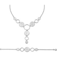 Orphelia WoMens 925 Sterling Silver Set: Chain + Bracelet - SET-021 - One Size - Image 2