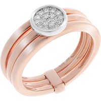 Orphelia WoMens 925 Sterling Silver Ring - Silver/Rose ZR-7283 - Silver & Rose Gold - Size P - Image 2