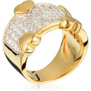 Orphelia WoMens 925 Sterling Silver Ring – Gold ZR-3605-GOLD – Size K