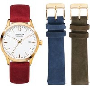 Orphelia Fashion Suede WoMens Multicolour Watch OF714888 Leather – One Size