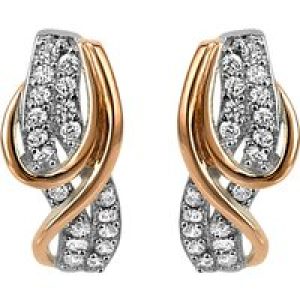 Orphelia ‘Elsia’ WoMens 925 Sterling Silver Stud Earrings – Silver/Rose ZO-7027 – Silver & Rose Gold – One Size