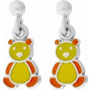 Orphelia Childrens Unisex ‘Bear’ Child’s 925 Sterling Silver Drop Earrings – ZO-7140/YE – One Size