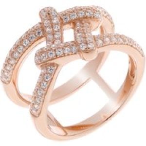 Orphelia WoMens 925 Sterling Silver Ring – Rose ZR-7277 – Size M