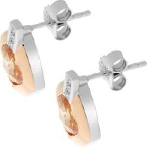 Orphelia ‘Athena’ WoMens 925 Sterling Silver Stud Earrings – Silver/Rose ZO-7113 – Silver & Rose Gold – One Size