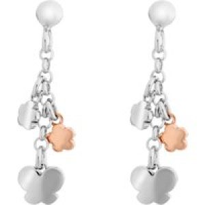 Orphelia ‘Lorelei’ WoMens 925 Sterling Silver Drop Earrings – Silver/Rose ZO-7386 – Silver & Rose Gold – One Size