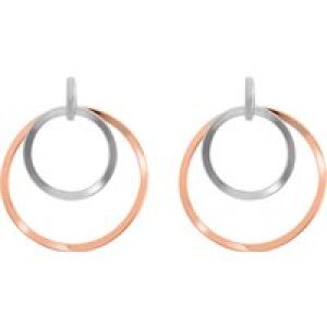 Orphelia ‘Margot’ WoMens 925 Sterling Silver Drop Earrings – Silver/Rose ZO-7387 – Silver & Rose Gold – One Size