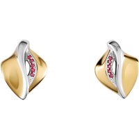 Orphelia 'Anet' WoMens 925 Sterling Silver Stud Earrings - Silver/Gold ZO-7520/G - Silver & Gold - One Size - Image 2