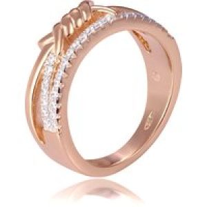 Orphelia WoMens 925 Sterling Silver Ring – Rose ZR-7421 – Size O 1/2