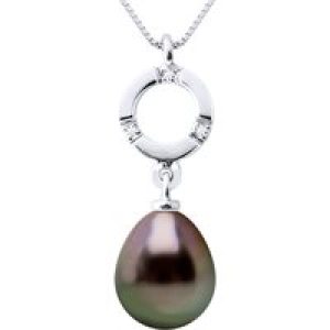 Diadema Womens – Pendant – White Gold and Tahitian Pearl – Natural – One Size