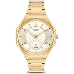 Bulova Curv WoMens Gold Watch 97P136 Stainless Steel (archived) – One Size