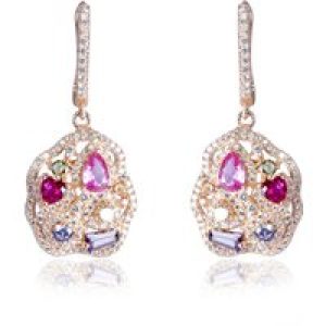 Orphelia ‘Marosetti’ WoMens 925 Sterling Silver Drop Earrings – Rose ZO-7427/RG – One Size
