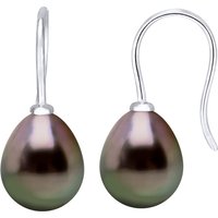 Diadema Womens - Earrings White Gold and Real Tahitian Pearls - Natural - One Size - Image 2