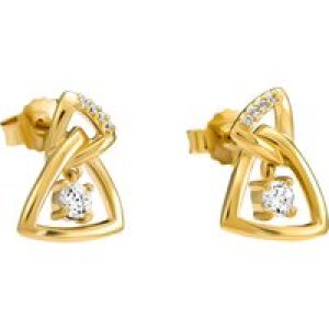 Orphelia ‘Santorini’ WoMens 925 Sterling Silver Drop Earrings – Gold ZO-7570/G – One Size