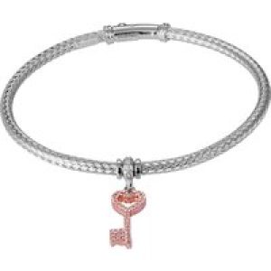 Orphelia WoMens 925 Sterling Silver Bracelet – Silver/Rose ZA-7399 – Silver & Rose Gold – One Size