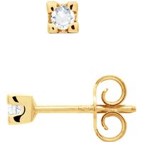 Diadema Womens - Earrings Diamonds - Yellow Gold - White - One Size - Image 2