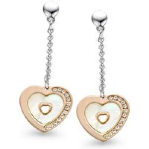 Orphelia WoMens 925 Sterling Silver Drop Earrings – Silver/Rose ZO-5150 – Silver & Rose Gold – One Size