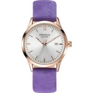 Orphelia Fashion Suede WoMens Purple Watch OF711820 Leather – One Size