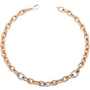 Orphelia WoMens 925 Sterling Silver Necklace – Rose ZK-7161 – One Size