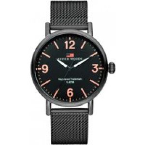River Woods Delaware Mens Black Watch RW420035 Stainless Steel – One Size