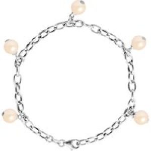 Diadema Womens – Bracelet Freshwater Pearls – Love Jewelry Collection Silver Sterling – One Size