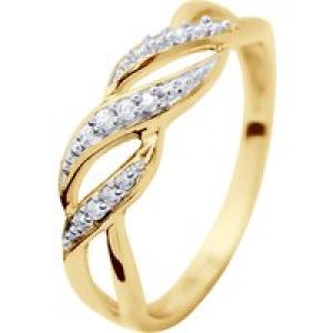 Diadema Womens – Ring – Prestige Jewelery – Diamonds – Yellow Gold – White – Size L 1/2