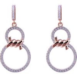 Orphelia ‘Aavia’ WoMens 925 Sterling Silver Drop Earrings – Rose ZO-7422 – One Size