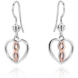 Orphelia ‘Delilah’ WoMens 925 Sterling Silver Drop Earrings – Silver/Rose ZO-7475 – Silver & Rose Gold – One Size