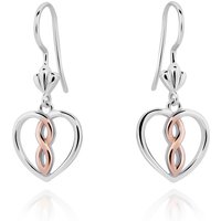 Orphelia 'Delilah' WoMens 925 Sterling Silver Drop Earrings - Silver/Rose ZO-7475 - Silver & Rose Gold - One Size - Image 2