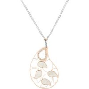 Orphelia ‘Lana’ WoMens 925 Sterling Silver Chain with Pendant – Silver/Rose ZK-7164 – Silver & Rose Gold – One Size