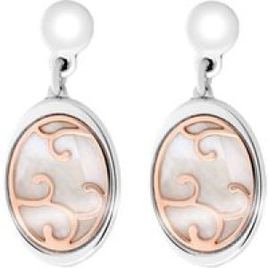 Orphelia ‘Jarina’ WoMens 925 Sterling Silver Drop Earrings – Silver/Rose ZO-7165 – Silver & Rose Gold – One Size