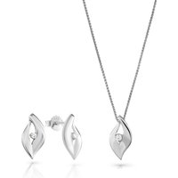 Orphelia 'Milan' WoMens 925 Sterling Silver Set: Chain-Pendant + Earrings - SET-7519 - One Size - Image 2