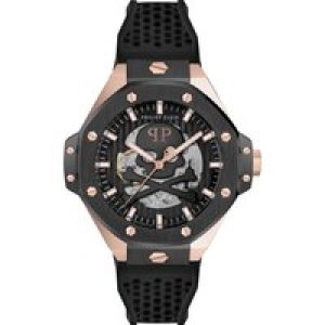 Philipp Plein $keleton Royal Mens Black Watch PWPFA0224 Silicone – One Size