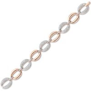 Orphelia WoMens 925 Sterling Silver Bracelet – Silver/Rose ZA-7211/RG – Silver & Rose Gold – One Size