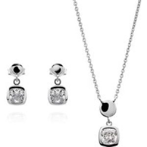 Orphelia ‘Myrela’ WoMens 925 Sterling Silver Set: Necklace + Earrings – SET-7486 – One Size