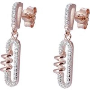 Orphelia ‘Gigi’ WoMens 925 Sterling Silver Drop Earrings – Rose ZO-7438 – One Size