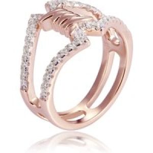 Orphelia WoMens 925 Sterling Silver Ring – Rose ZR-7422 – Size K