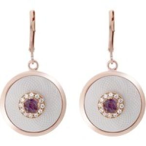Orphelia ‘Fia’ WoMens 925 Sterling Silver Drop Earrings – Rose ZO-7293 – One Size