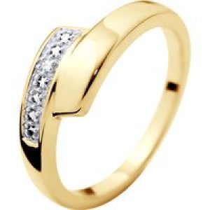 Diadema Womens – Ring – Prestige Jewelery – Diamonds – Yellow Gold – White – Size L 1/2