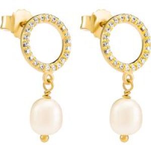 Orphelia ‘Spa’ WoMens 925 Sterling Silver Drop Earrings – Gold ZO-7575/G – One Size