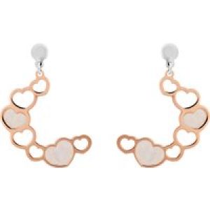 Orphelia ‘Maliya’ WoMens 925 Sterling Silver Drop Earrings – Silver/Rose ZO-7388 – Silver & Rose Gold – One Size