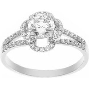 Diadema Womens – Ring – Collection Crystal Pearl Silver Sterling – Size S