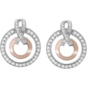 Orphelia ‘Azalea’ WoMens 925 Sterling Silver Drop Earrings – Silver/Rose ZO-7095/1 – Silver & Rose Gold – One Size