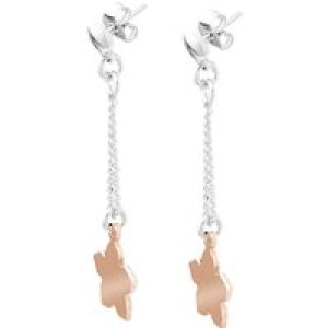 Orphelia ‘Dilara’ WoMens 925 Sterling Silver Drop Earrings – Silver/Rose ZO-7184 – Silver & Rose Gold – One Size