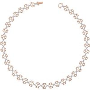 Orphelia WoMens 925 Sterling Silver Necklace – Silver/Rose ZK-7212 – Silver & Rose Gold – One Size