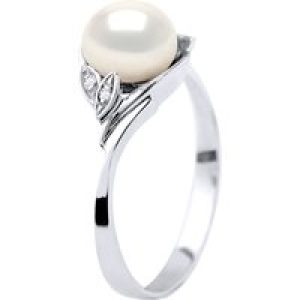 Diadema Womens – Ring – White Gold – Real Freshwater Pearls – – Size T