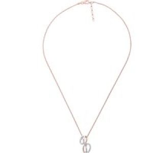 Orphelia ‘Sally’ WoMens 925 Sterling Silver Chain with Pendant – Silver/Rose ZH-7230 – Silver & Rose Gold – One Size