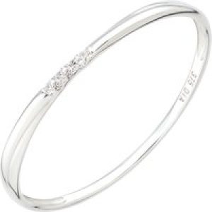 Diamant L’Eternel Womens 9ct White Gold Diamond Ring – Size Q